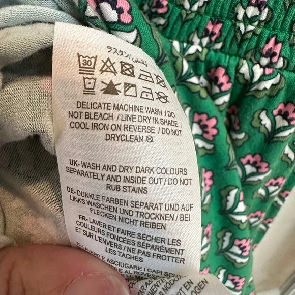 Boden Women's Chic Preppy Green Jersey Midi Stretch Dress Highland Geo Size 14 - Picture 12 of 14